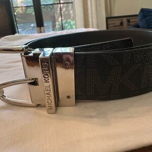 Michael Kors Brown and Silver Reversible Belt